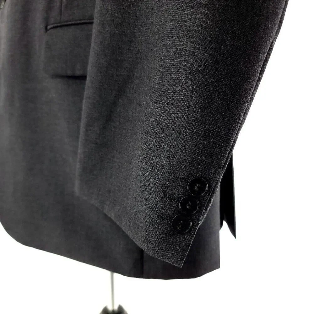 DAMAGED Alexandre London Of England Savile Row Wool 2 Button Blazer‎ 44L Gray
